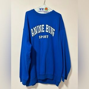 Anine Bing Tyler Sweatshirt in Electric Blue - Large